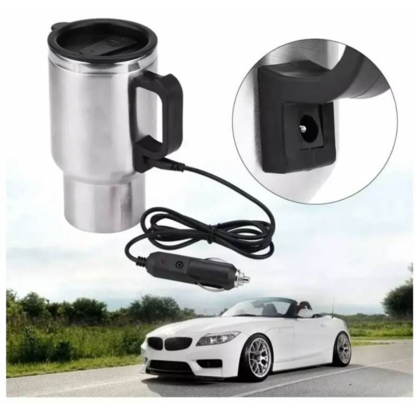 HERVIDOR ELÉCTRICO PARA AUTO (12V) – CAFÉ CALIENTE SIEMPRE EN RUTA